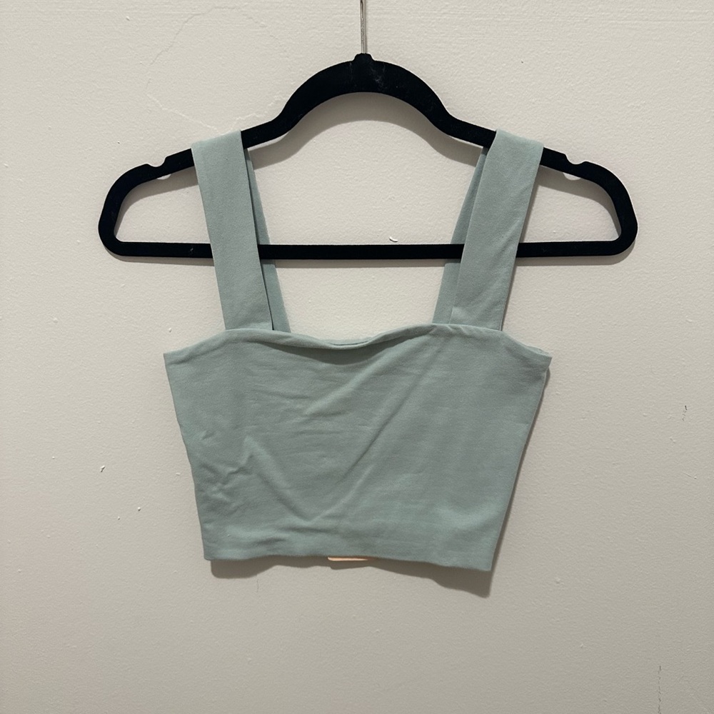 Sage Green Crop Top